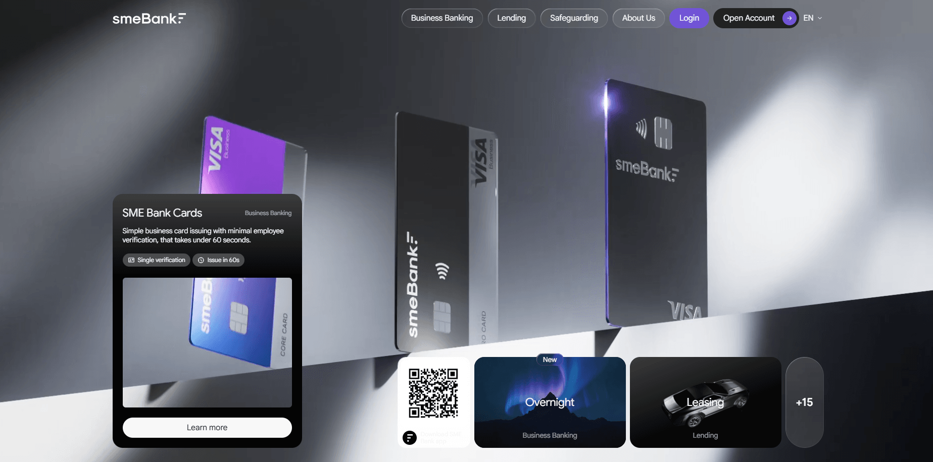 Business banking website